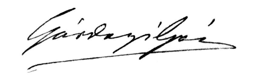 Gárdonyi Géza aláírása